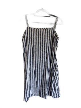 A New Day Navy and White Striped Sundress
